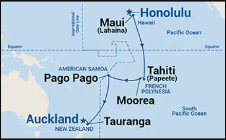 cruise hawaii to auckland